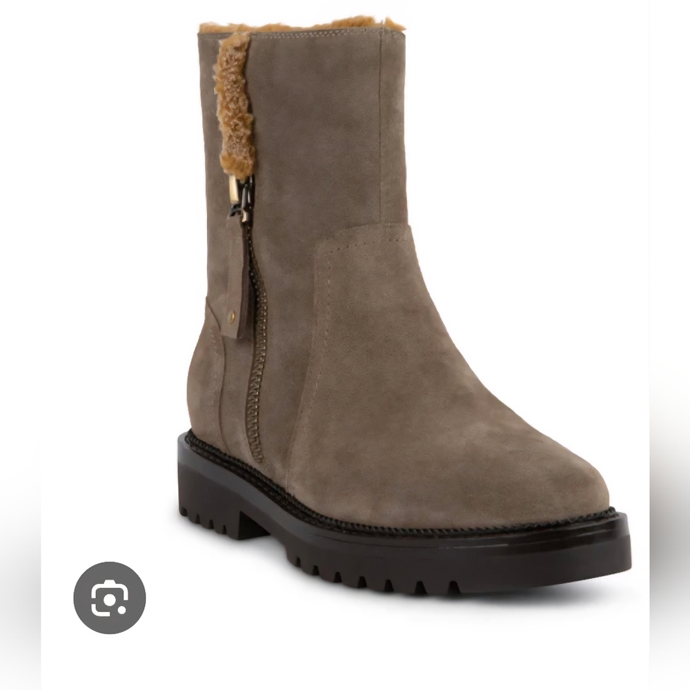 Blondo Taupe Wateeproof Suede Winter Boots